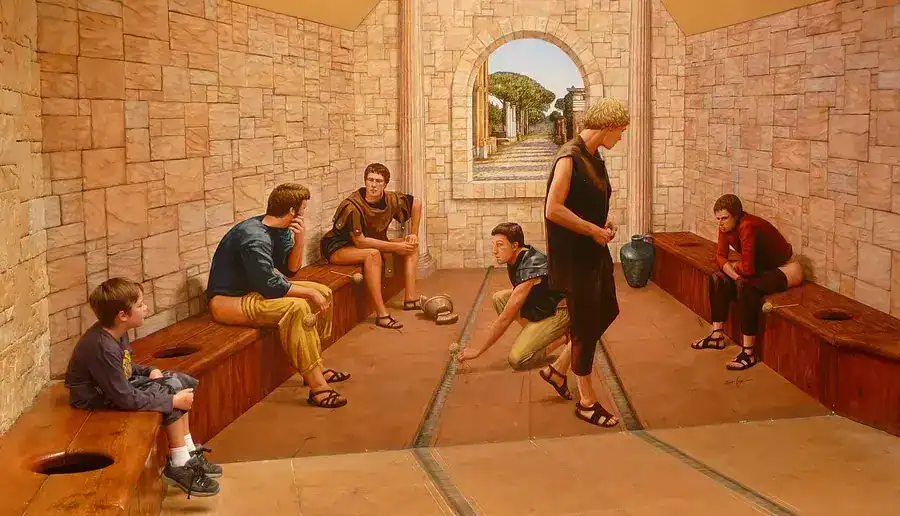 Indoor bathrooms in Ancient Rome