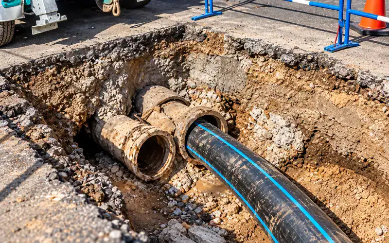Sewer Pipe Excavation