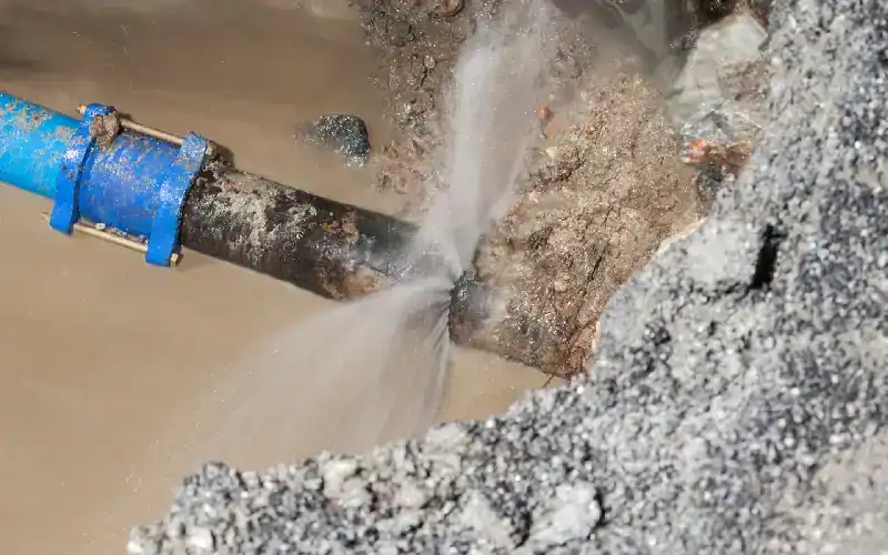 broken water pipe