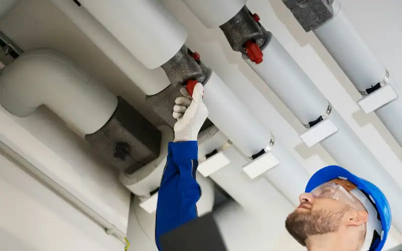 gray steel pipe maintenance