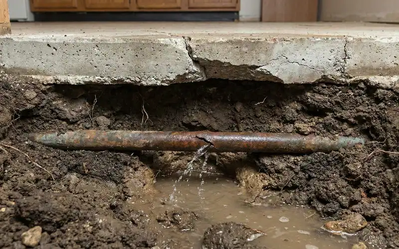 underground burst pipe