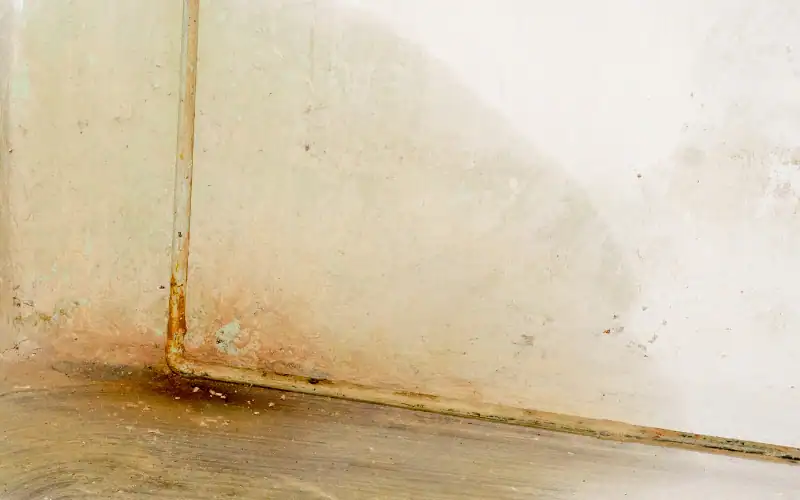 water accumulation due to slab leak