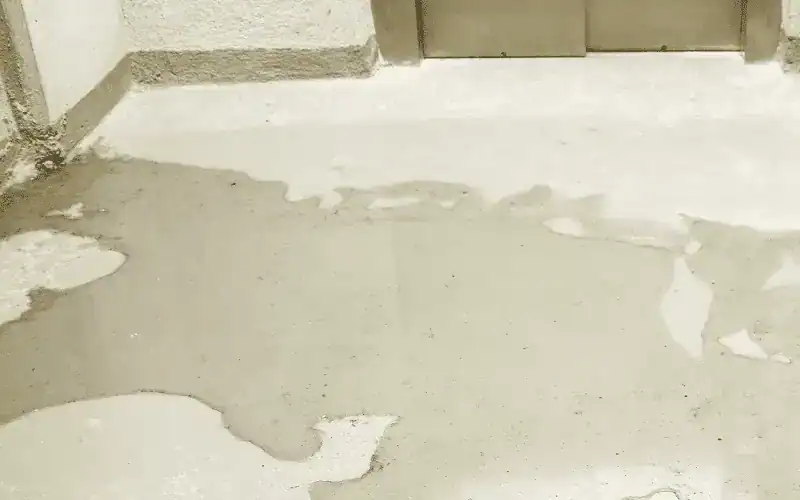 water on the floor from a slab leak
